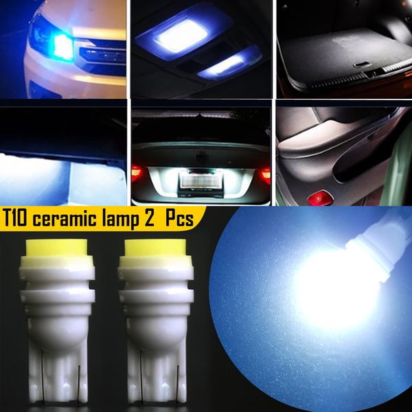 

2pcs automobils led w5w t10 canbus 194 168 3smd parking lamp wedge clearance light reading light car interior 12v bulb