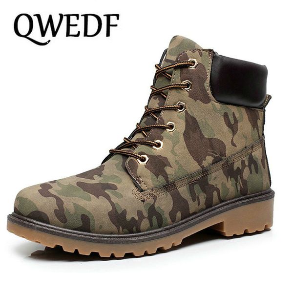 

qwedf men boots 2019 timber boots men winter shoes non-slip suede leather ankle plus size 45 46 dp-86, Black