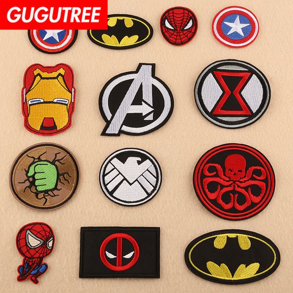 

gugutree one set embroidery boy bat patch animal patches badges applique patches for clothing dk-103, Black