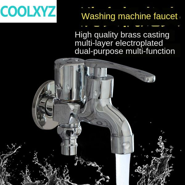 

water-tap dual-use washing machine faucet mop pool one in and two out multifunctional single cold water nozzle