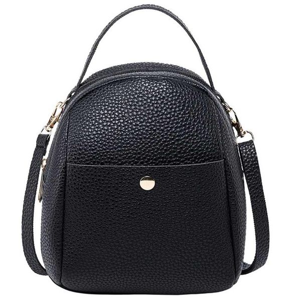 

fashion lady shoulders small backpack letter purse mobile phone bag double pull color small woman backpack female cross bag