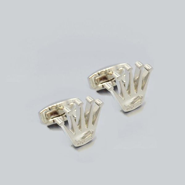 

wholesale price rol-x fine men shirt cufflinks with box brand jewelry copper cuff links for christmas gift, Silver