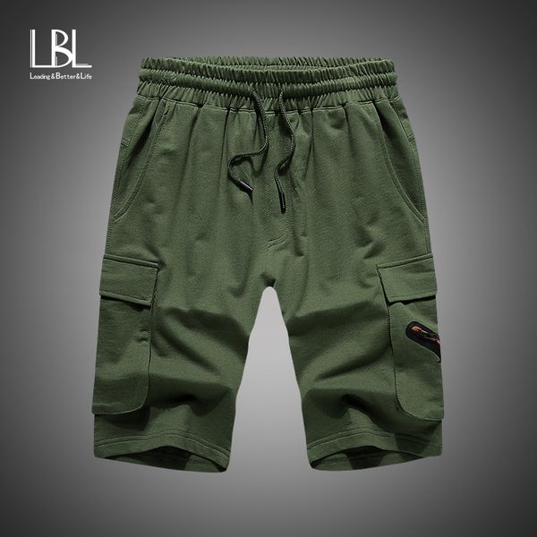 

men shorts us size 2019 summer big pockets breathable casual shorts mens workout bermuda knee length beach male sweatpant, White;black