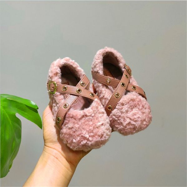 

winter-style infant warm cotton shoes preschool 1-5 years old baby toddler plush kid shoes children soft bottom girls boys