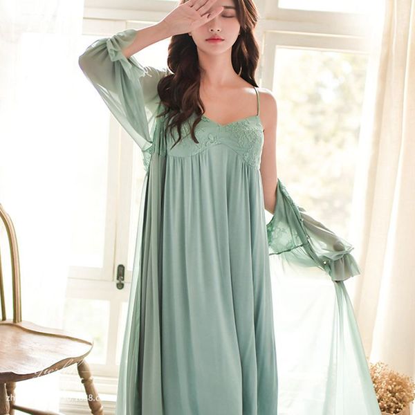 

smmoloa summer women lace robe gown set two piece set sleepwear, Black;red