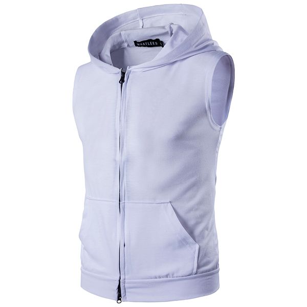 

tank hoody summer new fitness clothes hoodied man bodybuilding tank men sleeveless tees shirt casual vest men tanks, White;black