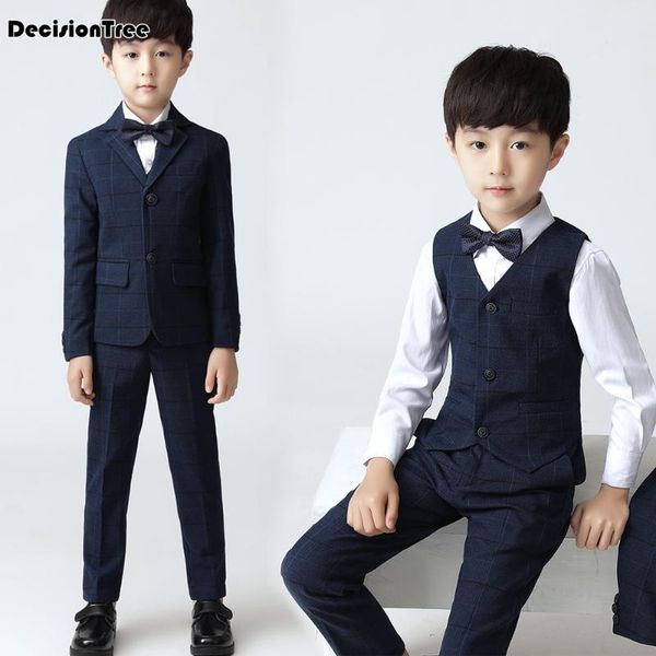 

2020 new boys formal wedding vest suit gentle boys polka dot suit children wedding suits, Black