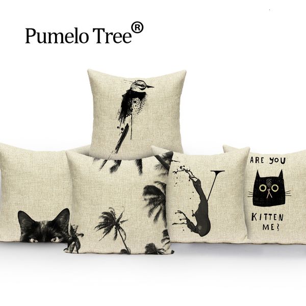 

palmier zebra pillow cover black white car seat cover new cushion cover simple decorative cushion custom throw pillows