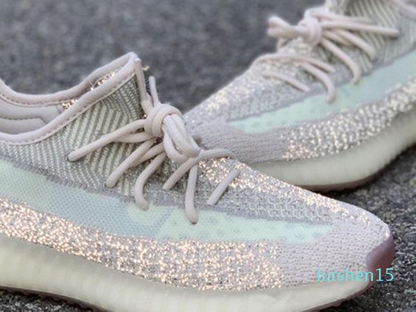 

2020 fashion static black reflective kanye platform men designer shoes mens womens zebra cream white true form sports running sneakers l15