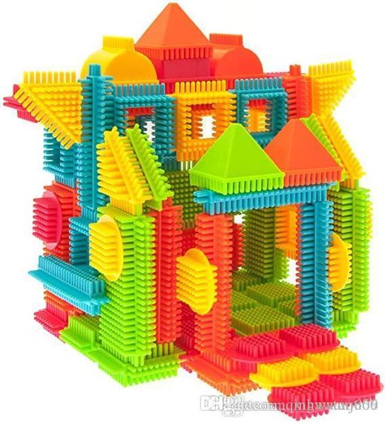 

picassotiles ptb120 120pcs bristle shape 3d building blocks tiles construction toy set learning playset stem toy set educational kit child b