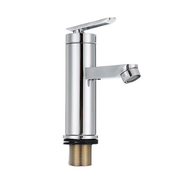

1 pc chrome copper water faucet single handle cold water mix faucets wash basin sink tap for home kitchen bathroom