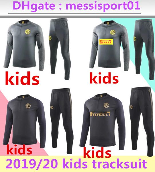 

2019/20 inter kids training suit kits icardi nainggolan palacio candrevr 2019/2020 boys tracksuit, Black