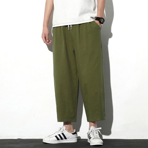 

m-5xl 2020 new men's harem pants loose casual pants casual men jogger men loose trousers male chinese streetwear, Black