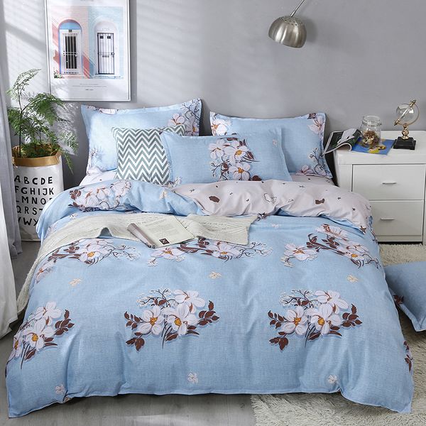 

four-piece bed sheet sanding quilt cover bedding 2020 autumn and winter new three sets factory home textile wholesale duvet cover