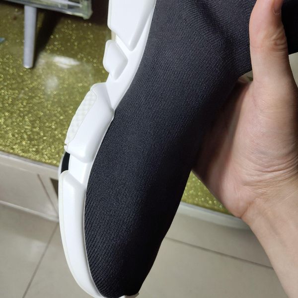 

2019 speed trainer black designer sneakers men women black red splicing casual shoes fashion socks sneaker boots size36-45