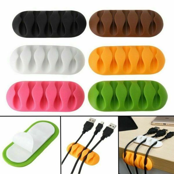 

cable clip desk tidy winder earphone organizer wire usb charger holder clips