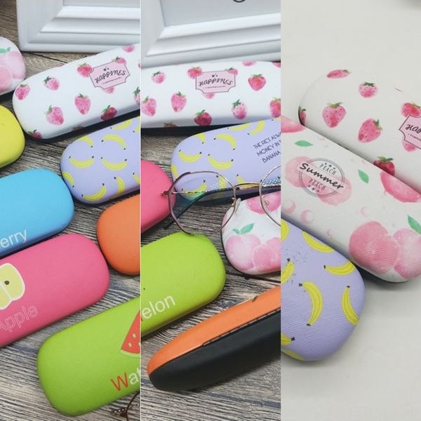

edqwd environmental protection plain box pu fruit case presbyopic glasses case pattern spray painting presbyopic glasses box pr