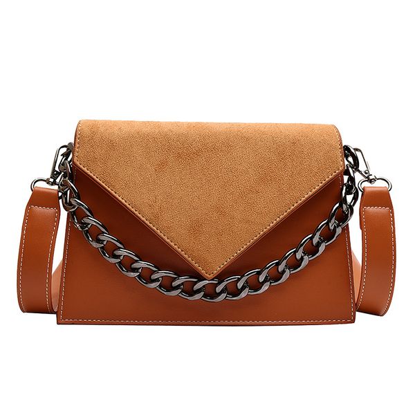 

vintage frosty pu leather ladies hand bags new fashion chain decor female travel shoulder bag matte women's designer handbag