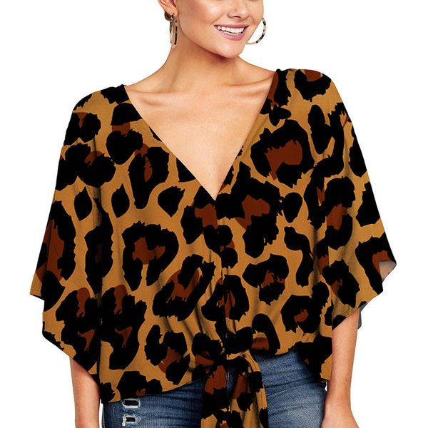 

лето v-образного вырез knotted одежда яркого cyan bat рукав блузка sheer wrap top plus size блуза otexe, White