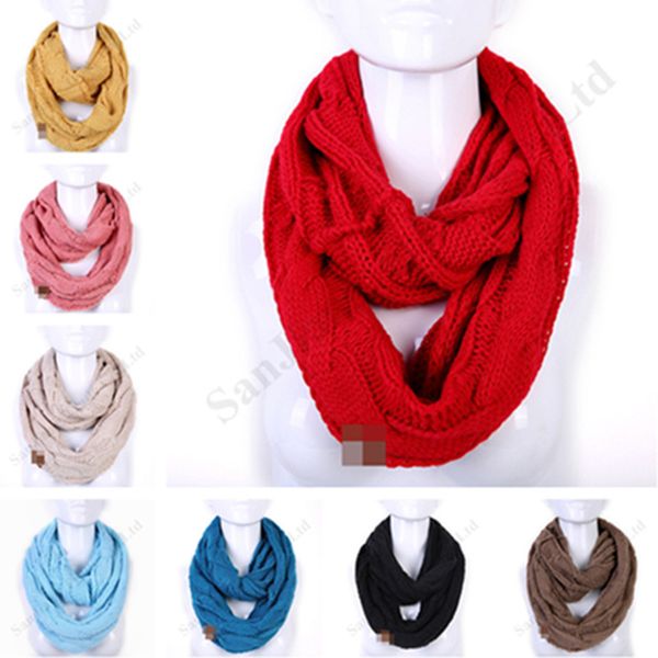 Winter Warm Knit Scarf Knitted Scarves Loop Scarfs Neck Wrap,Red