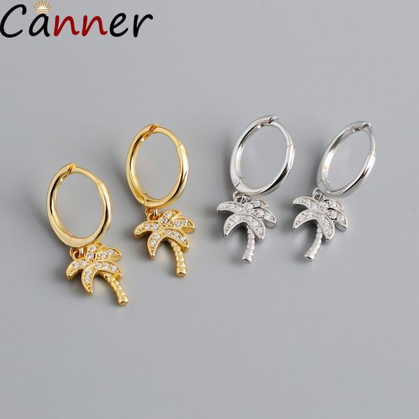 

canner selling s925 sterling silver earrings round tree personality trend earring for women gifts, Golden;silver