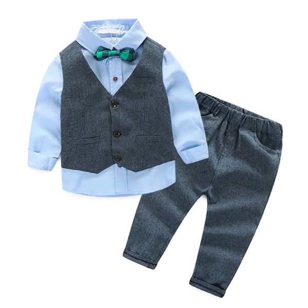 

4 шт детей комплект костюм зимнего gentleman denim костюм для мальчика формальных детей свадебной одежды elegant мальчик вечер одежда партия, White