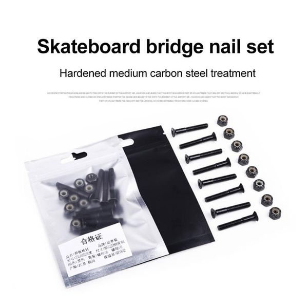 

8pcs spare speed racing skateboard fixing cruiser diy longboard hardware replacment part repair truck screw nut set durable home