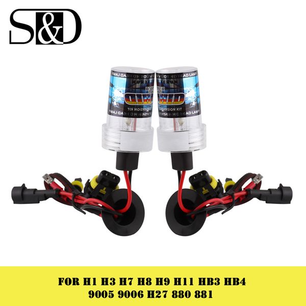 

2pcs hid xenon lamp h7 h11 h1 h3 9005 9006 880 881 h8 h9 hb3 hb4 bulb car light auto headlight fog light 35w 55w d030