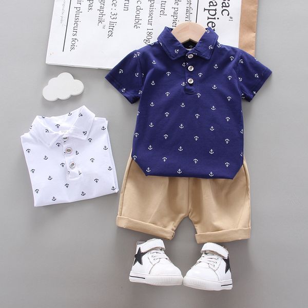 

summer baby boys clothes set cartoon toddler baby infant girls outfits t-shirt+bib pants kids clothing sets tracksuit, White