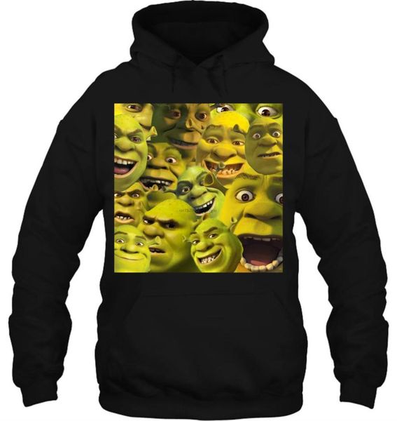 

men hoodie printed shrek collection sleeve women streetwear, Black