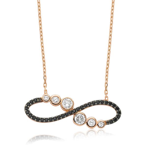 

925 sterling silver water way infinity lady necklace
