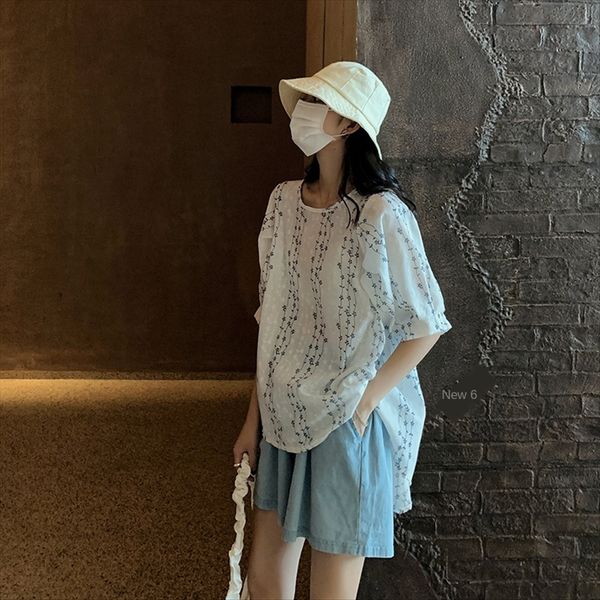 

doris 2020 loose flower midi irregular female b1265 doris 2020 loose flower midi irregular female embroidery embroidery b1265, White