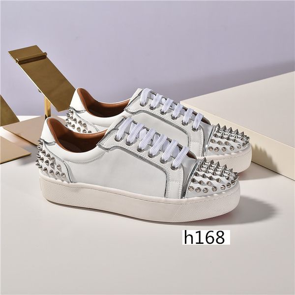 

latest new arrival krystal spike sock donna flat sneakers designer mens red bottoms shoes womens rivet spiky sock junior spikes flat size 37, Black