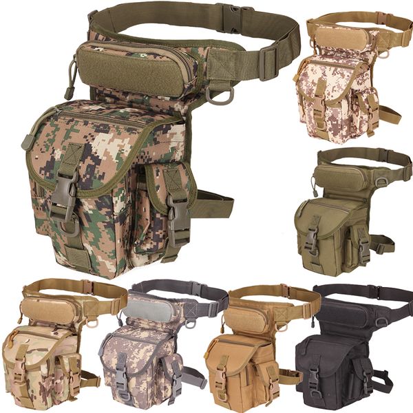 

waterproof oxford camouflage shoulder journalist pgraphy sports leg bag waist pack bag camping hiking multi-function pack