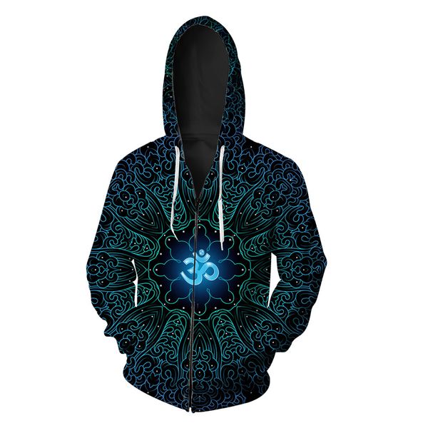 

new 3-d digital printed tide sanitaryzippered men's sanitary clothes men's sweatshirts printing blouse hoodies, Black
