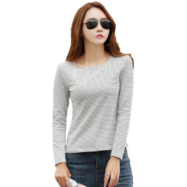 maglia a righe bianca e nera