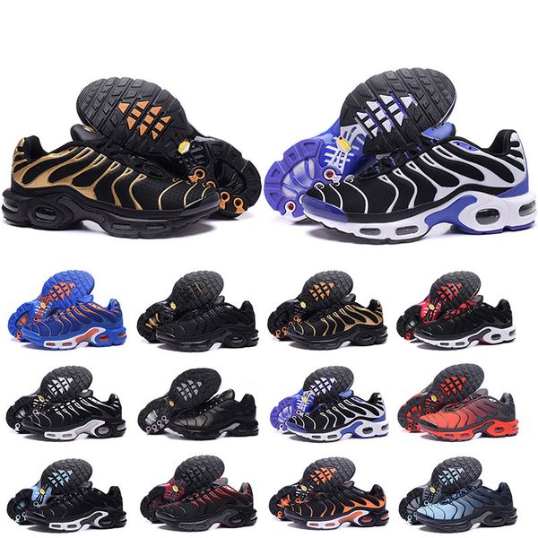 

New Style Chaussure TN Plus Running Shoes For Men Outdoor Triple Black White Hot Mens Trainers Hiking Sports Athletic Sneakers Size 7-12