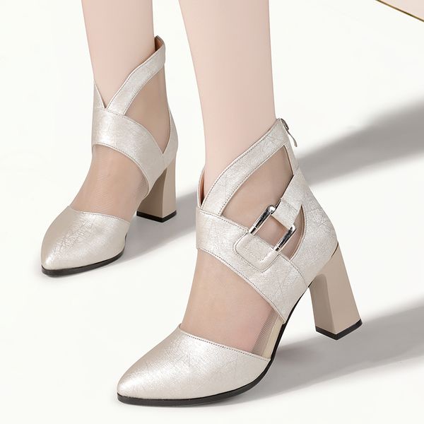 

cootelili women pumps ladies high heels pointed toe wedding shoes woman casual breathable women shoes black gold