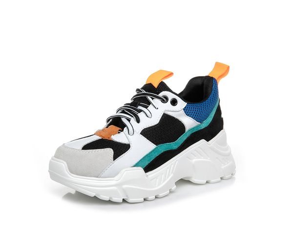 

shoes women new net red single shoes sports korean autumn harajuku students wild dad shoes size 35-39, Black