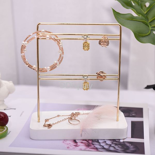 

ddisplay ins style jewelry set rack nordic style simple earrings display rack window display pendant stands, Black