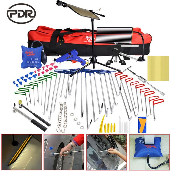 

super pdr rubber hammer crowbars wedge pump led line board dent removal tools