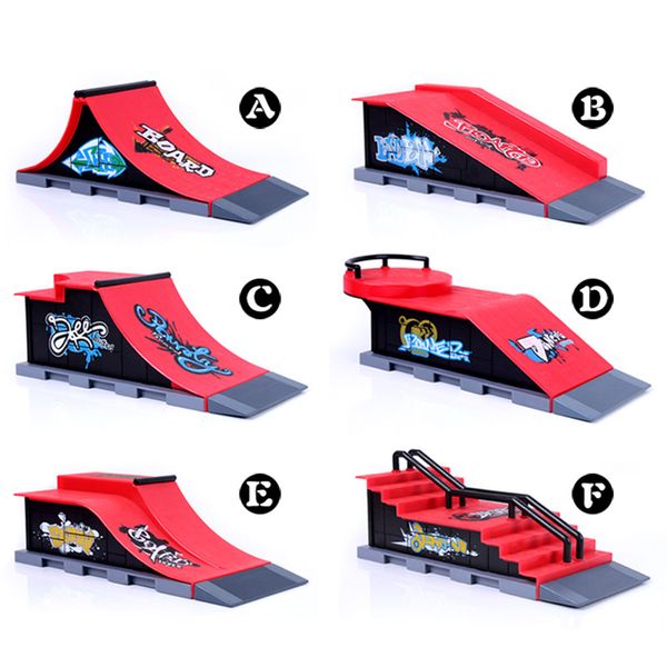 

kids finger skateboard set skate park ramp parts mini fingerboard kit game props nsv775