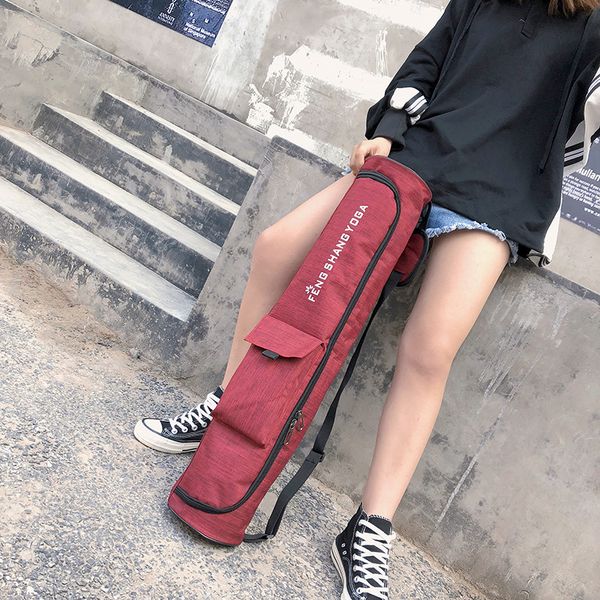 

2019 long section gym fitness bags men women canvas yoga bag shoulder handbag multifunction sports yoga mat storage bags