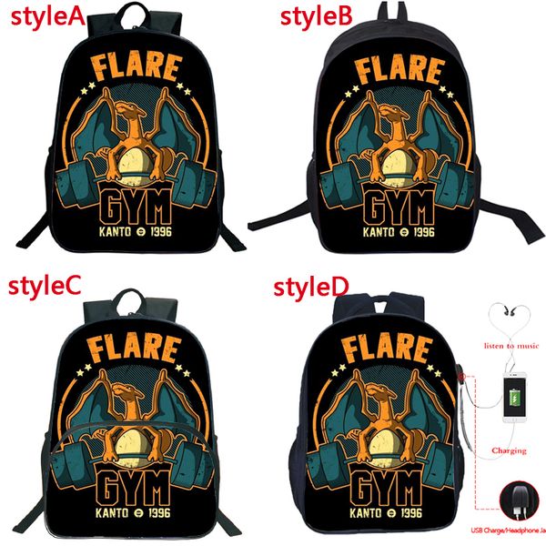 

печать usb bagpack 16 дюймов школьные рюкзаки для подростков мальчиков девочек рюкзак чаризард nylon laptop прохладный учиться в россии рюкз