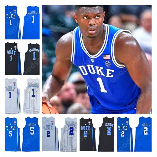 

Ncaa college titched blue evil duke zion william on r j barrett cam reddi h irving allen ingram parker hirt jer ey 2019 cla ic new
