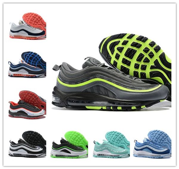 

original 97s mens running shoes designer blue green orange triple 97s tn sport sneakers outdoor trainers chaussure homme jogging