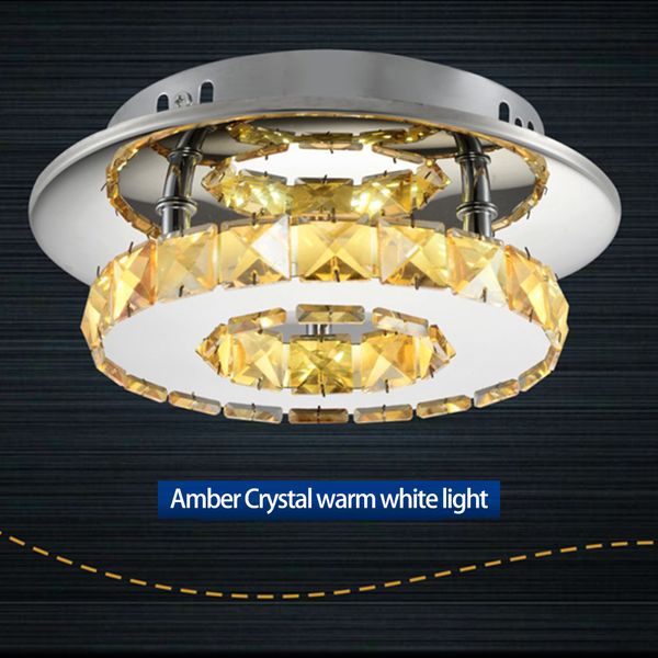 

LED Round Crystal Ceiling Light LED Bedroom Ceiling Light Round Corridor Light Aisle Lights Simple Modern Restaurant Crystal Lights