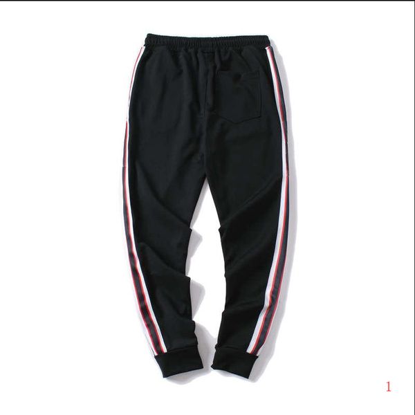 

20s fashion mens pants jogger track pants pants side stripe letters print men sportwear trouse, Black