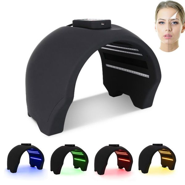 

led pn mask pdt 4 color light beauty machine facial massager face skin care device, Black;white