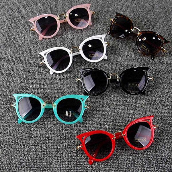

zilead korean cat eye cute sunglasses boys girls kids child classic retro cute sun glasses flower round eyewear uv400 oculos, Blue